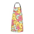 thumbnail image 2 of Pofeuu Pink Donut and Blue Print Waterproof Apron with Pockets Adjustable Cooking Aprons Kitchen Bib for Baking Household Cleaning, 2 of 8