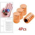 thumbnail image 6 of 4 Pieces Tire Stem Caps Tire for Trucks Suvs Motorcycles Orange, 6 of 8
