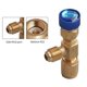 thumbnail image 3 of 2X Válvula de CA R22 R410 Junta de Llenado de 1/4 Pulgada Válvula de Refrigerante de A/C Reparación de Aire Acondicionado y Adaptador de Seguridad de Fluoruro B, 3 of 5