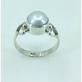 thumbnail image 3 of Navya Craft Freshwater Pearl 925 Sterling Silver Handmade Duel Heart Women Ring, Pearl Jewelry Size 10.0, 3 of 5