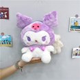 thumbnail image 1 of Kuromi-mochila Diagonal de felpa para niños, bonito de felpa suave morral, muñeco de dibujos animados de Anime, juguetes de regalo de cumpleaños, novedadKuromi Purple Bear Fivean Toy model, 1 of 2