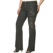Women's Plus Embroidered Leg Jean
