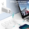 thumbnail image 3 of Yeacher 65W USB-C Power Adapter Quick Wall PD Type C Fast Adapter Compatible with 12 Mini/12 Pro Pro, 3 of 7