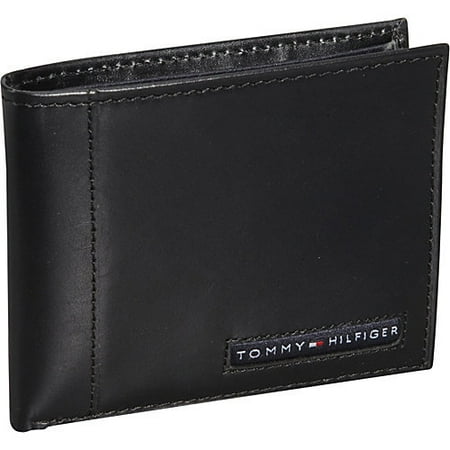 Tommy Hilfiger Cambridge Leather Passcase Billfold - Black