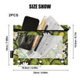 thumbnail image 3 of Kiwifruit with Daisy 2 Pack Pencil Pouch for 3 Ring Binder Smooth Zipper Folders with Pockets Clear Window Pencil Case, 3 of 6