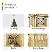 BrixVibe New London Big Ben Building Set Compatible with Lego Architecture City Collection Micro Model Kit 1095pcs