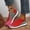 Red, variant on Babysbule Shoes Women, Women Breathable Sneakers Color Solid Color Shoes Plus Size Fashion Sports Casual Shoes