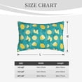 thumbnail image 4 of Zufioo Lemon Blue Print Double-sided Plush Pillow Cover,Decorative Pillow Protector without Pillow Core, Suitable for Sofa, Bedroom, Car-20"x30", 4 of 6