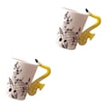 thumbnail image 1 of Billuyoard Taza de cerámica taza de café taza de instrumento regalo creativo saxofón amarillo Saxofón amarillo 10x7.5 cm 2Conjunto, 1 of 1