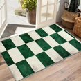 thumbnail image 3 of Checkered Rug 8x10-7x9 Rug - Green Checkered Rugs - Green and White Checkered Rug - Checkerboard Carpet - Christmas Checkered Home Room Decor - Checkered Home Decor Modern, 3 of 7