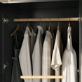 thumbnail image 5 of TOKSOM 72" Black 4-Door Wardrobe Closet with 3 Hanging Rods & 3 Drawers, Freestanding Large Clothes Organizer Armoire for Bedroom, Heavy Duty Storage Cabinet (55.1"W x 19.6"D), 5 of 15