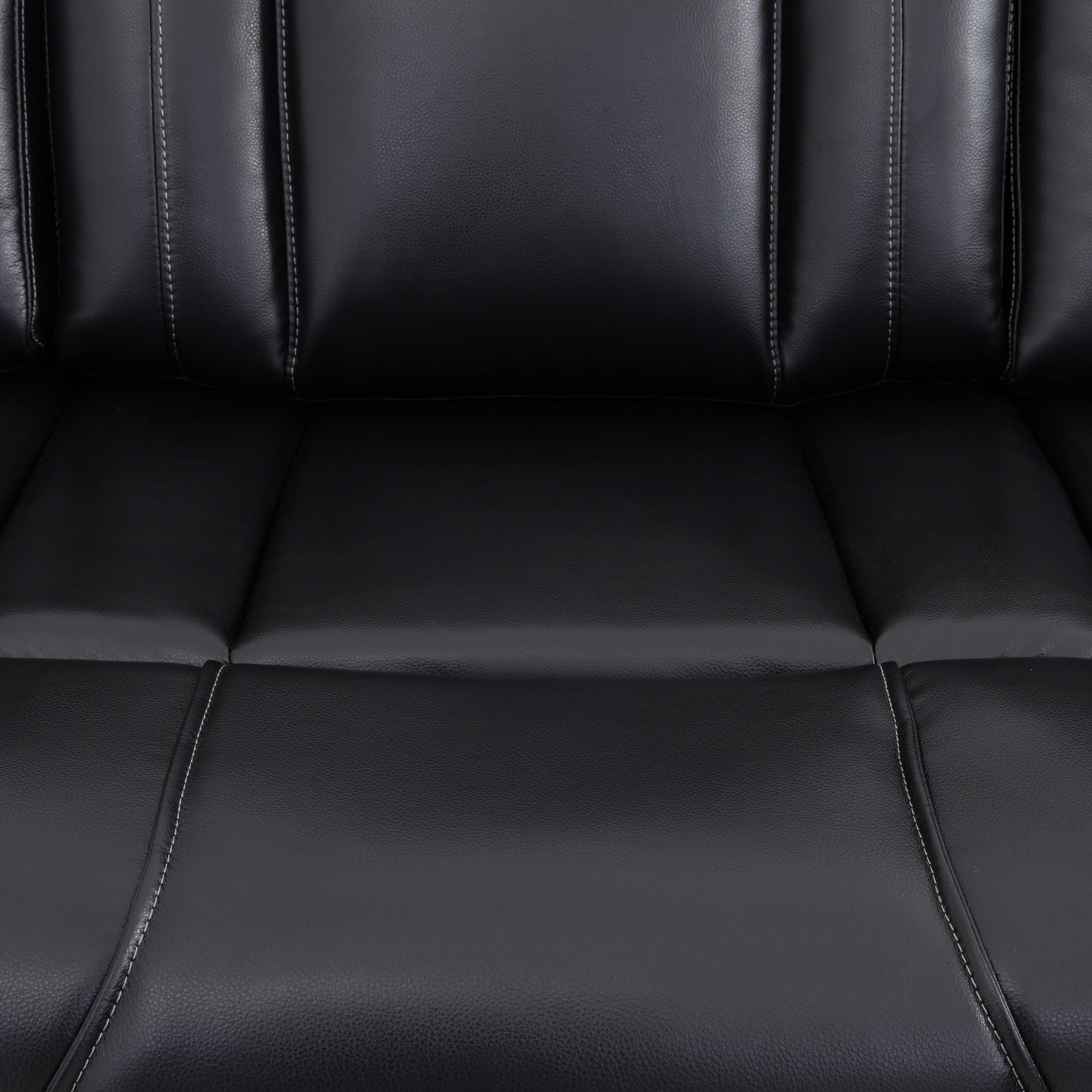 Gewnee Power Recliner with Wireless Charging, LED Ambient Lights, Built in Bluetooth Speakers, USB & Type‑C Ports, Hidden Storage, Home Theater Seating with Cup Holders, Air Leather‑Black