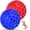 Blue+Red, variant on 2 Pack Indestructible Squeaky  Balls, Cleans ,  , Interactive   for Aggressive Chewers, Rubber Ball Breeds, Outdoor