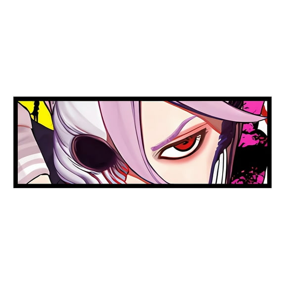 EARLFAMILY 5.1 Inch Personalized Shiratori Aira Anime Eyes Sticker Sunscreen Car Body Decal for Bumper Windshield Helmet