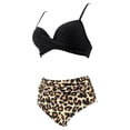 thumbnail image 5 of Mejor Belleza Mujer Traje de Baño de Moda Aumentar el tamaño 2 Piezas Tankini Tops de Bikini y Partes de Abajo Leopard Print S, 5 of 5