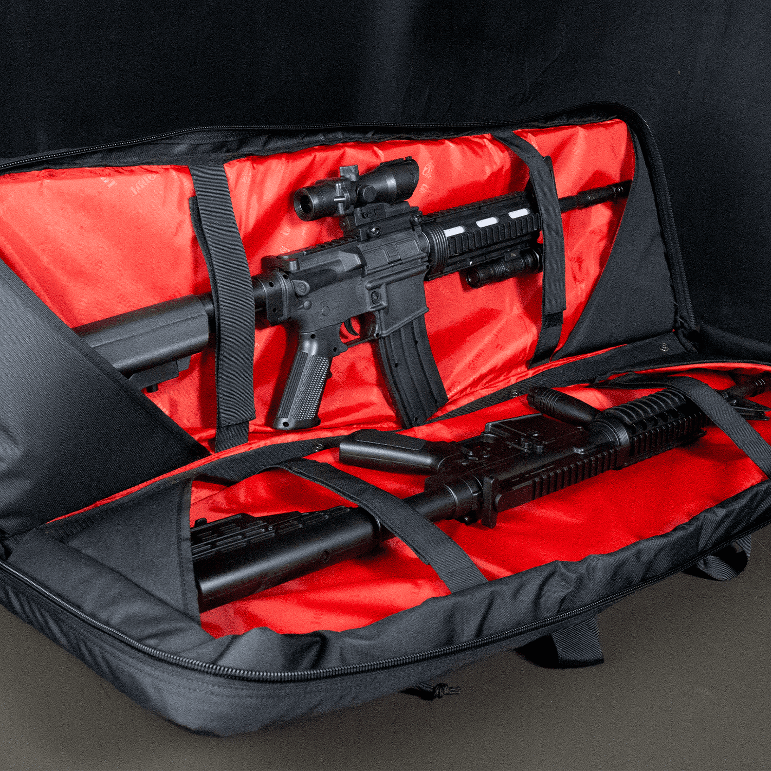 DDT 32" Padded Double Rifle Case with DDT Logo Patch, Color Black