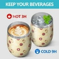thumbnail image 4 of Christmas 12oz Stainless Steel Insulated Wine Tumbler with Lid and Straw – Double Wall Vacuum Mug for Hot & Cold Drinks, 304 Steel Interior, Sweat-Free Design, 4 of 5