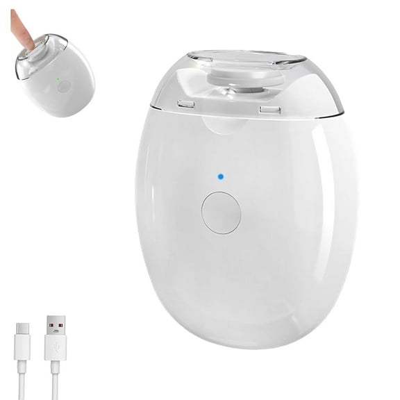 Universal Automatic Fingernail Grinder, Universal Automatic Fingernail Grinder for Adults, Electric Nail Clipper with LED Light & 3 Speeds, Portable and Light Quiet (1 PC)