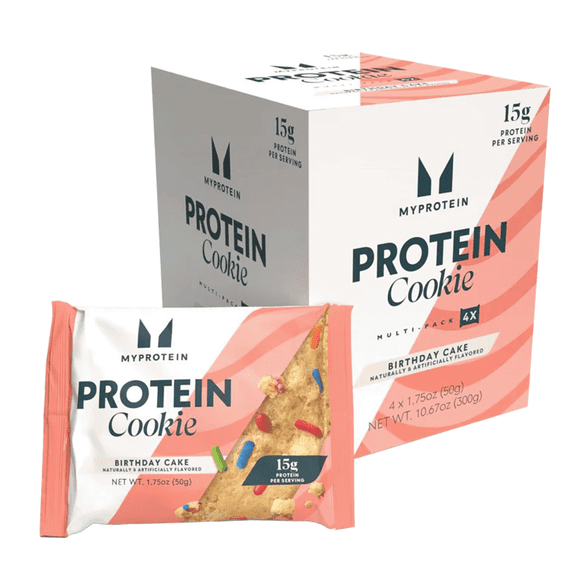Myprotein Baked Cookie, Birthday Cake, 15g Protein per Serving, 6 Count