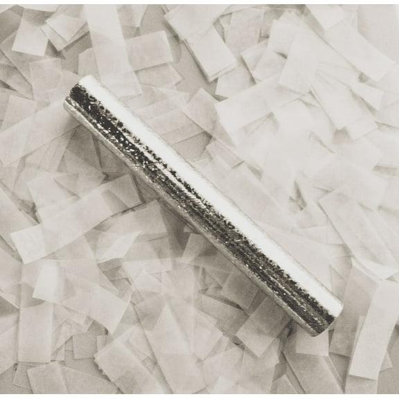 8inch Confetti sticks confetti wedding sticks Party Confetti Poppers - WHITE (12 STICKS)