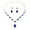 Blue, variant on Yesbay 2Pcs/Set Elegant Bridal Jewelry Set Waterdrop Shape Stunning Necklace Dangle Earrings Set