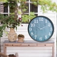 thumbnail image 4 of Large Outdoor Indoor Clock Waterproof,18 Inch Waterproof Oversized Wall Clocks,Silent Movement Battery Operated for Garden Patio, 4 of 7