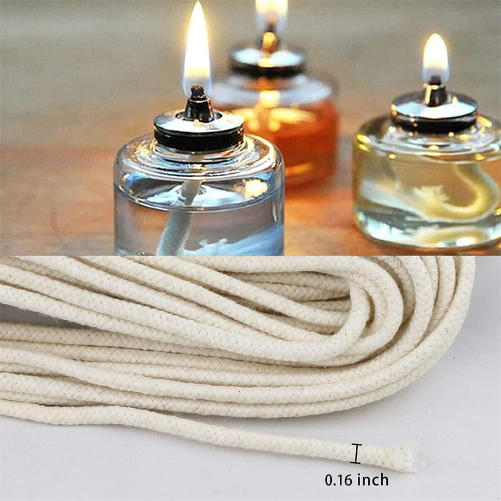 TEHAUX 300 Pcs Cotton Candle Wicks Pre-Waxed Cotton Core Oil Lamp Parts  Wicks for Candlemaking Accessories Smokeless Candle Wicks Candle Making  Wicks