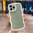 thumbnail image 5 of for iPhone 14 Pro Max Case Bling Glitter Curly Wave Frame Shape Soft TPU Shockproof Cute Phone Case for iPhone 14 Pro Max 6.7 Inch Women Girl Light Green, 5 of 13