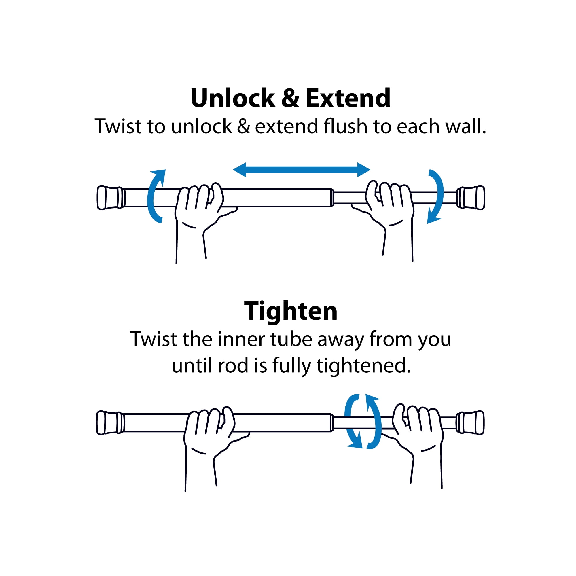 Mainstays Easy Hang Adjule 60 Shower Curtain Tension Rod 1 Each Com