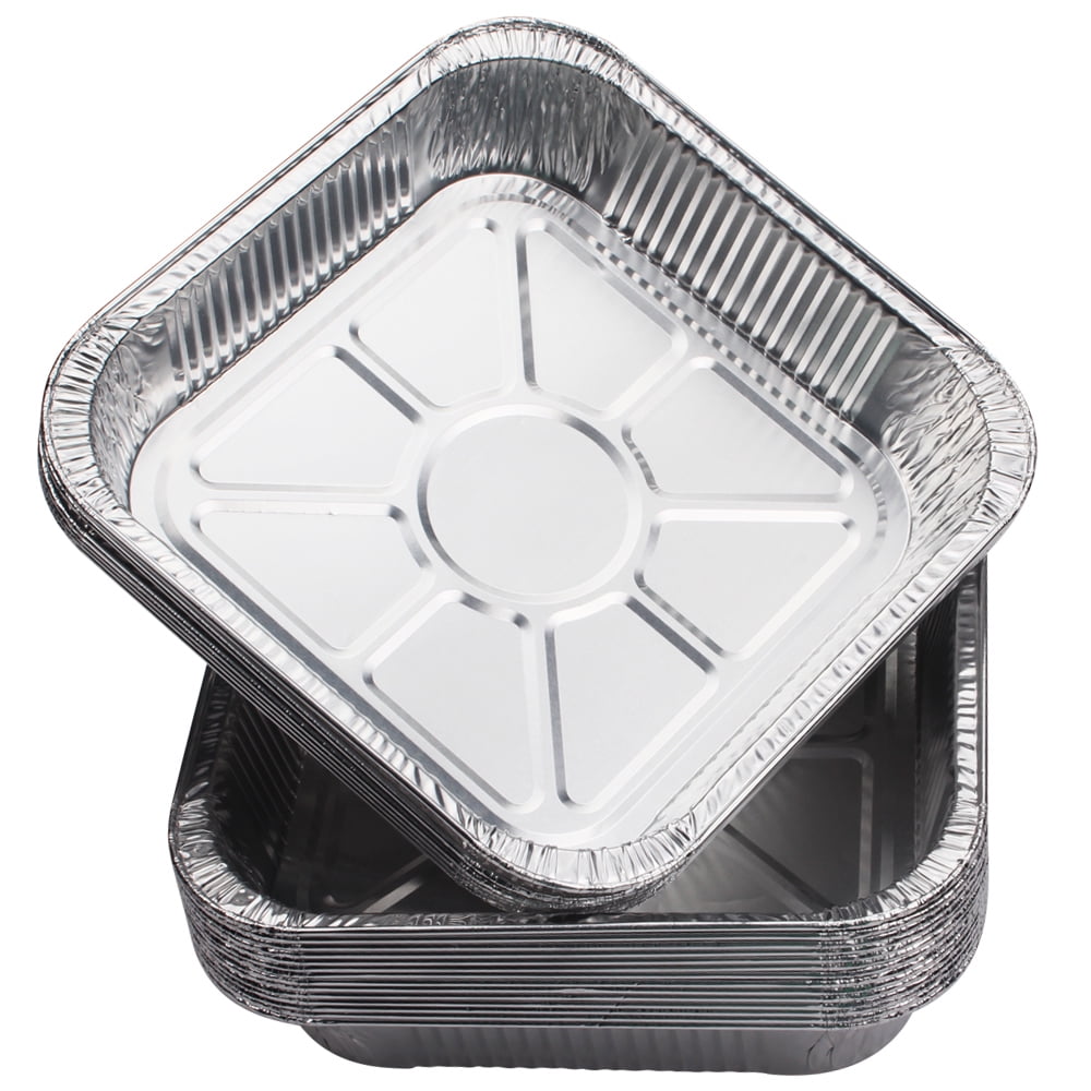 BAKER DEPOT Aluminum Pan 8x8 inches Disposable Foil Pans Tin Foil Pans
