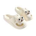 thumbnail image 5 of yotijay Big Eyed Dog Shaped Slippers Summer Casual Hole Shoes for Bathroom Birthday Gift White 38 to 39, 5 of 9