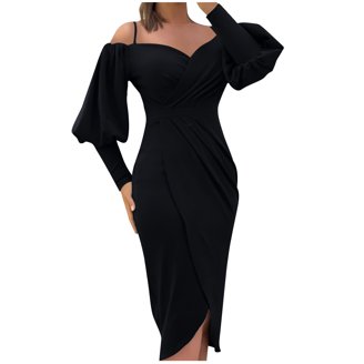 off-the-shoulder slim-fit pleated puff sleeve bodycon dress Solid Puff Sleeve Green Bodycon Dress – Sexy Off-the-Shoulder Style S / Green / 100% Poly main image 1