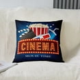thumbnail image 2 of Vintage Cinema Movie Theater Throw Pillow Covers 18"x18" Set of 2 Soft Movie Theater Popcorn Blue Cushion Covers for for Couch Sofa Cinema Poster Decorative Pillowcases Outdoor Pillows Covers, 2 of 6