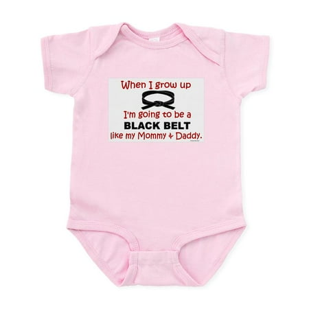 

CafePress - Black Belt Like My Mommy & Daddy Infant Bodysuit - Baby Light Bodysuit Size Newborn - 24 Months