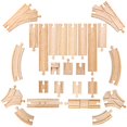 thumbnail image 2 of Bigjigs Rail Low Level Track Expansion - 25 Piece Set - Other Major Wooden Rail Brands are Compatible, 2 of 4