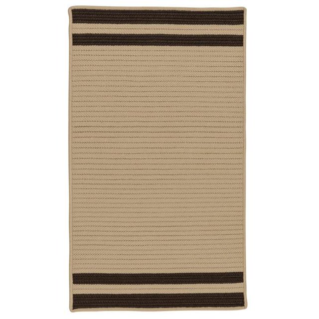 Colonial Mills Rug DE65R096X132S Denali End Stripe Braided Area Rug Mink - 8 x 11 ft.
