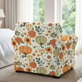 thumbnail image 6 of FKELYI Fall Pumpkin Sunflower Print 2 Piece Stretch Couch Cover with Separate Cushion Cover Non Slip Anti-Dust Armchair Slipcover Furniture Protector for Living Room, 6 of 7
