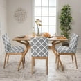 thumbnail image 3 of 6 Pcs Gray Plaid Dining Room Chair Covers, Parson Chair Covers,Stretch Chair Covers Chair Covers Protector for DiningRoom,Hotel,Ceremony, 3 of 6