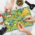 thumbnail image 4 of Modern Cutting Board, Mature Lemon Citrus Tree Branches Vibrant Flourishing Season Watercolor, Decorative Tempered Glass Cutting and Serving Board, Large Size, Forest Green Yellow, by Ambesonne, 4 of 5