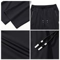 thumbnail image 3 of Mens Hiking Pants Joggers Lightweight Breathable Quick Dry Outdoor Fishing Athletic Work Pants with Zipper Pockets Black XL, 3 of 5