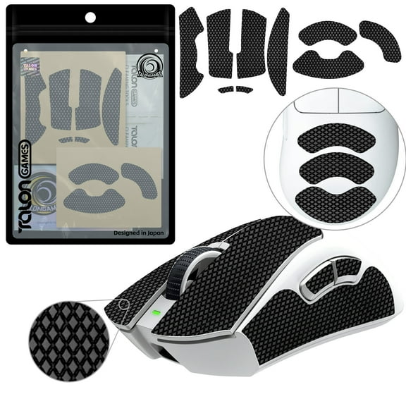 TALONGAMES Mouse Grip Tape for Deathadder V4 Pro / V3 Pro Wireless, Black, 1 Count, 1 Pack