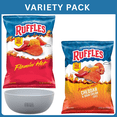 thumbnail image 2 of Ruffles Flamin’ Hot Cheddar & Sour Cream Flavored Potato Snack Chips 8 oz + Ruffles Flamin’ Hot Flavored Potato Snack Chips 8 oz ,Variety Pack with Bowl by OMA., 2 of 5