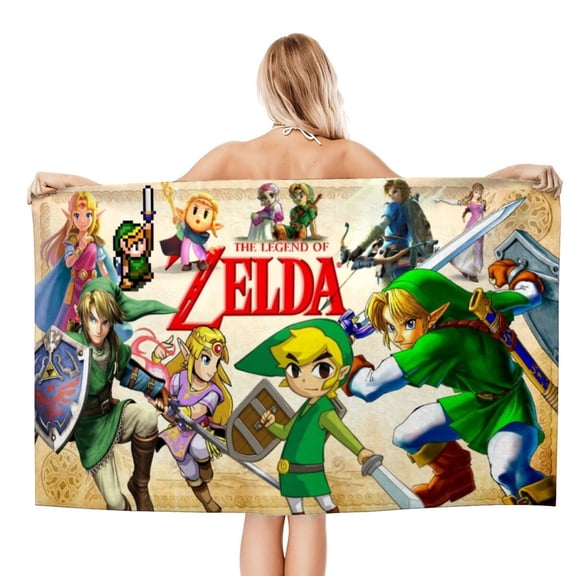 The Legend of Zelda Beach Towel Microfiber Absorbent Soft Pool Bath Towel Quick Dry for Adult Boys Girls Lightweight 20"X40"