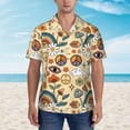 thumbnail image 4 of Lsque 70s Hippie Style pattern Hawaiian Shirt for Men, Unisex Summer Beach Casual Short Sleeve Button Down Shirts-Small, 4 of 9