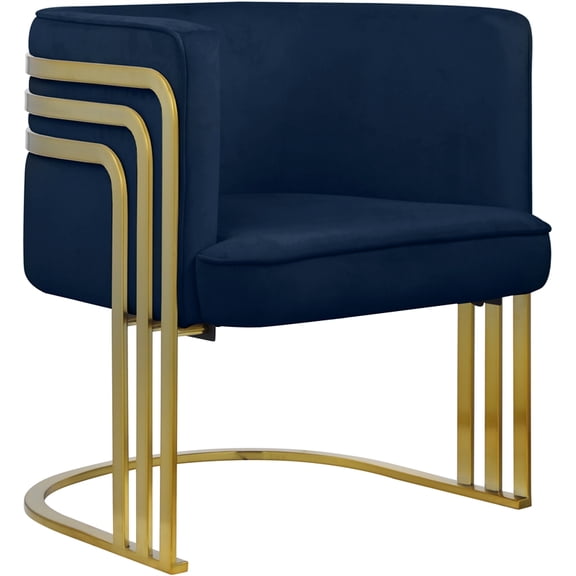Meridian Furniture Rays Navy Velvet Upholstered Accent Chair