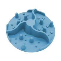 Slow Feeder Insert for Dog Bowls, Anti-Choke Silicone Mat with Strong Suction Cups, Fits Most Pet Bowls for Medium Large Breeds, Prevents Fast Eating