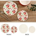 thumbnail image 4 of SKYSONIC Cacao Cup Sweets Lollipop Pot Holders Trivets, 2 Pcs Heat Resistant Trivets,Christmas Retro Cotton Thread Weave Mats for Hot Pads Pans Pot Bowl Teapot for Kitchen Decor, 4 of 7