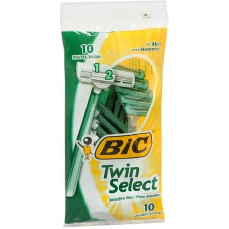 Bic Twin Select Shavers For Men Sensitive Skin 10 Each (Pack of