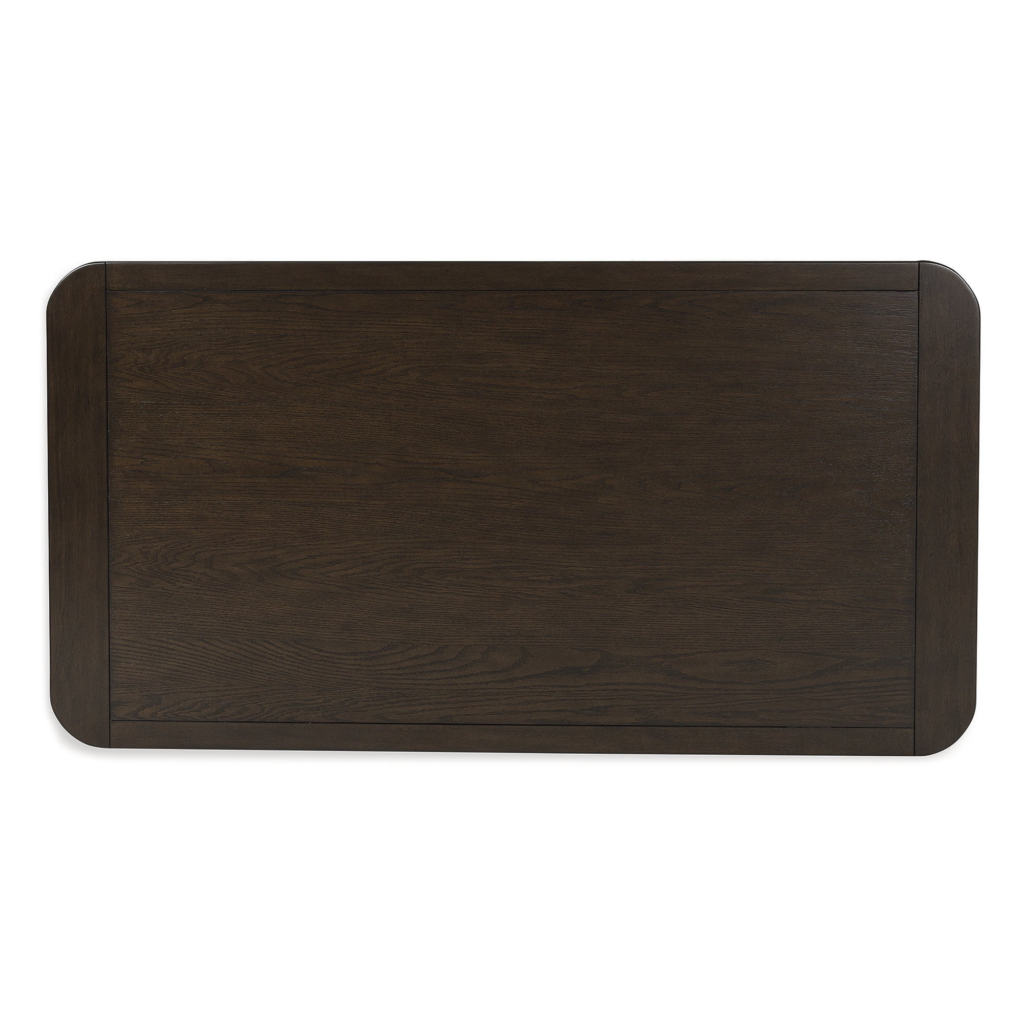 Signature Design by Ashley Breckington Modern Rectangular Coffee Table with Solid Wood Edge, Dark Brown