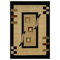 Premium 3D 5X8 5x7 Rug 1347 Black